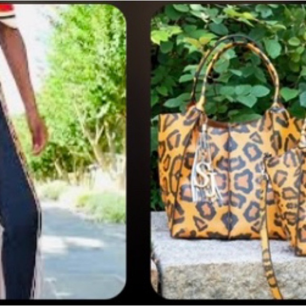 BUNDLE: Sassy Jones Leopard Print Satchel AND matching Belt